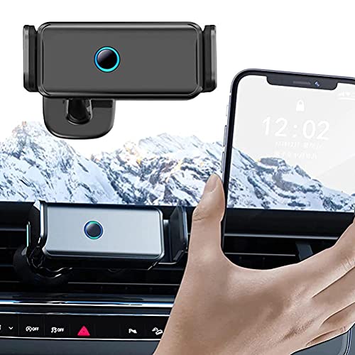 Elektrische Telefon Support Holde, Auto -Telefon -Support Automatische Öffnung und Schließung von Aluminiumlegierung + ABS Outlet Doppelbasis Auto Navigation Elektrische Smart Halterung (Black) von Brrnoo