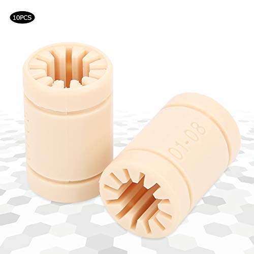 Ersetzen Sie Druckerteile, 10pcs LM8UU 3D -Drucker -Festpolymerzubehör Festpolymerlager Ersatzlager Linear Linearer Buchse LM8UU RJMP 3D Druckerzubehör von Brrnoo