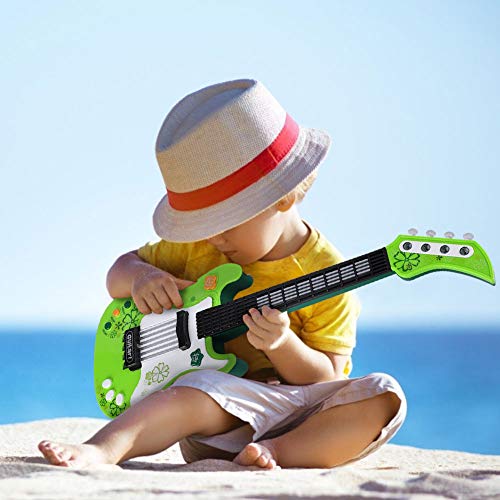 Kleinkindgitarre, Mini -Gitarrenspielzeug für, Guitarra Kids Gitarre Multifunktional Bass Gitarrenspielzeug mit Riemen, Tragbares Musikinstrumentenspielzeug (GREEN) von Brrnoo