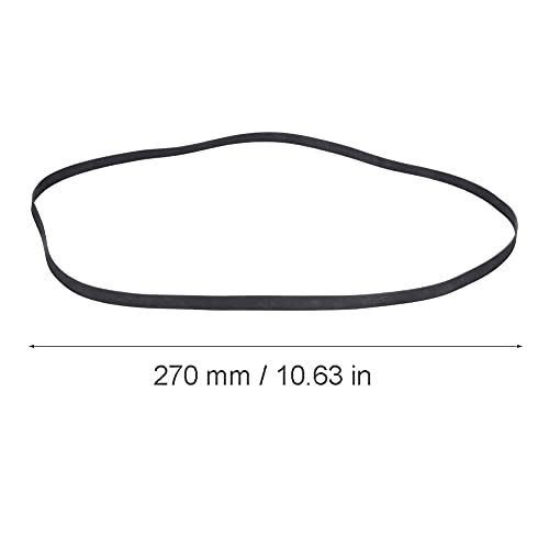 Langlebiger und Elastischer Gummi -Platten -Player -Gürtel, Perfekter Ersatz für Phonograph mit 2 Längenoptionen, Geeignet für Verschiedene Plattenspieler, (1L11 Umfang 270 mm) von Brrnoo