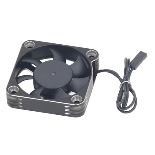 RC -Motorkühlventilator, Aluminiumlegierung mit ESC -Kühlventilator für RC -Automotor, 15000 U/Min, Kompatibel mit Axial, HSP, Redcat, HPI und Anderen RC -Autos (SILVER) von Brrnoo