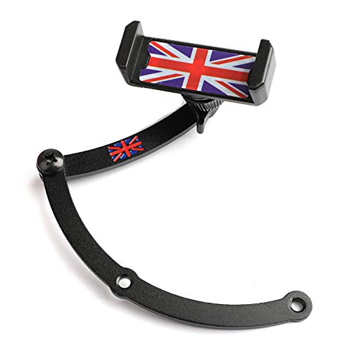 Bruce & Shark Handyhalter Metallmaterial stabil Union Jack Aussehen Autotelefon Klapphalter Passend für Mini Cooper R55 R56 F54 F55 Rot & Blau von Bruce & Shark