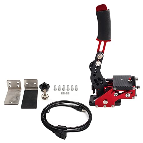 Bruce & Shark USB Handbremse Handbrake with Fixed Base für Racing Games Wheel Stand G29 für PS4/PS5 & G29 & 64-bit PC Logitech Rot [video game] von Bruce & Shark