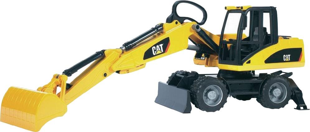 BRUDER CAT Wheel excavator - Schwarz - Gelb - ABS Synthetik - 1:16 (2445) von Bruder