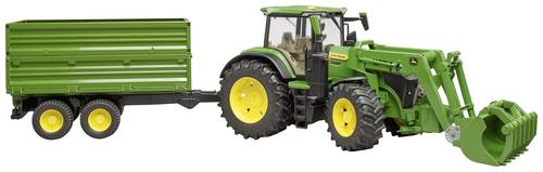 Bruder John Deere 7R 350, Frontlader T.A.-Hänger Fertigmodell Landwirtschafts Modell von Bruder