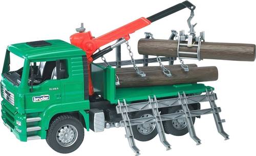 Bruder MAN Holztransport-LKW mit Ladekran und 3 Baumstämmen Fertigmodell Nutzfahrzeug Modell Bruder MAN Holztransport-LKW mit Ladekran und 3 Baumstämmen Fertigmodell Nutzfahrzeug Modell von Bruder