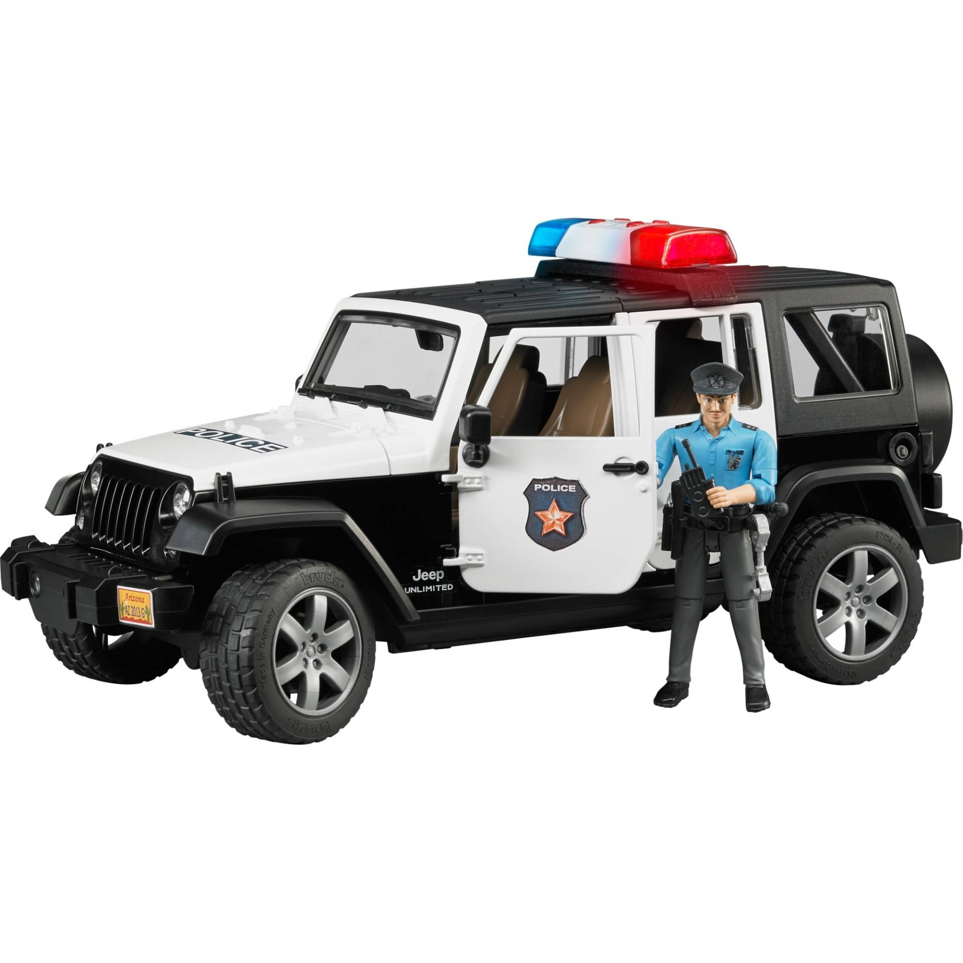 Jeep Wrangler Unlimited Rubicon Polizeifahrzeug , Modellfahrzeug von Bruder