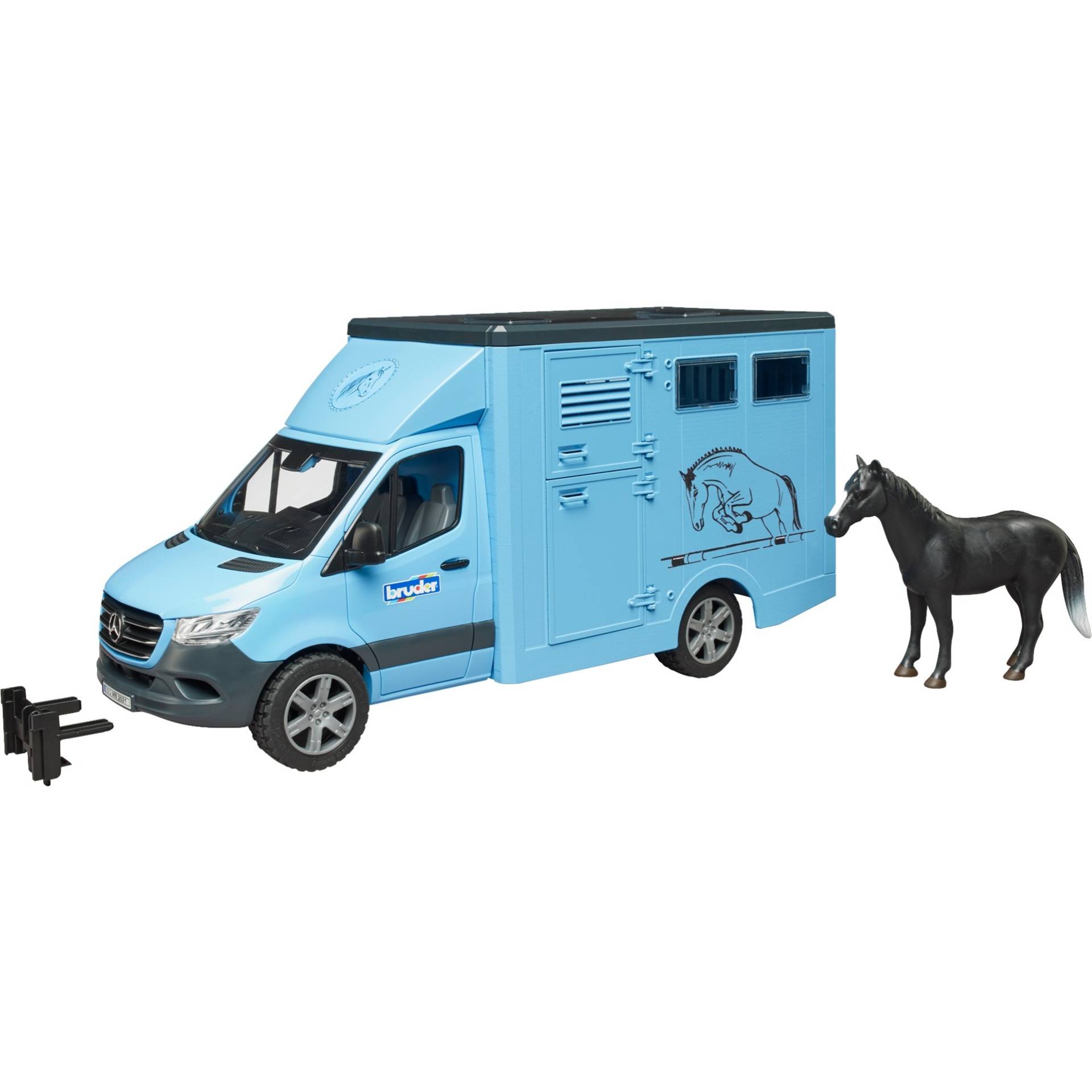 MB Sprinter Tiertransporter mit Pferd, Modellfahrzeug von Bruder