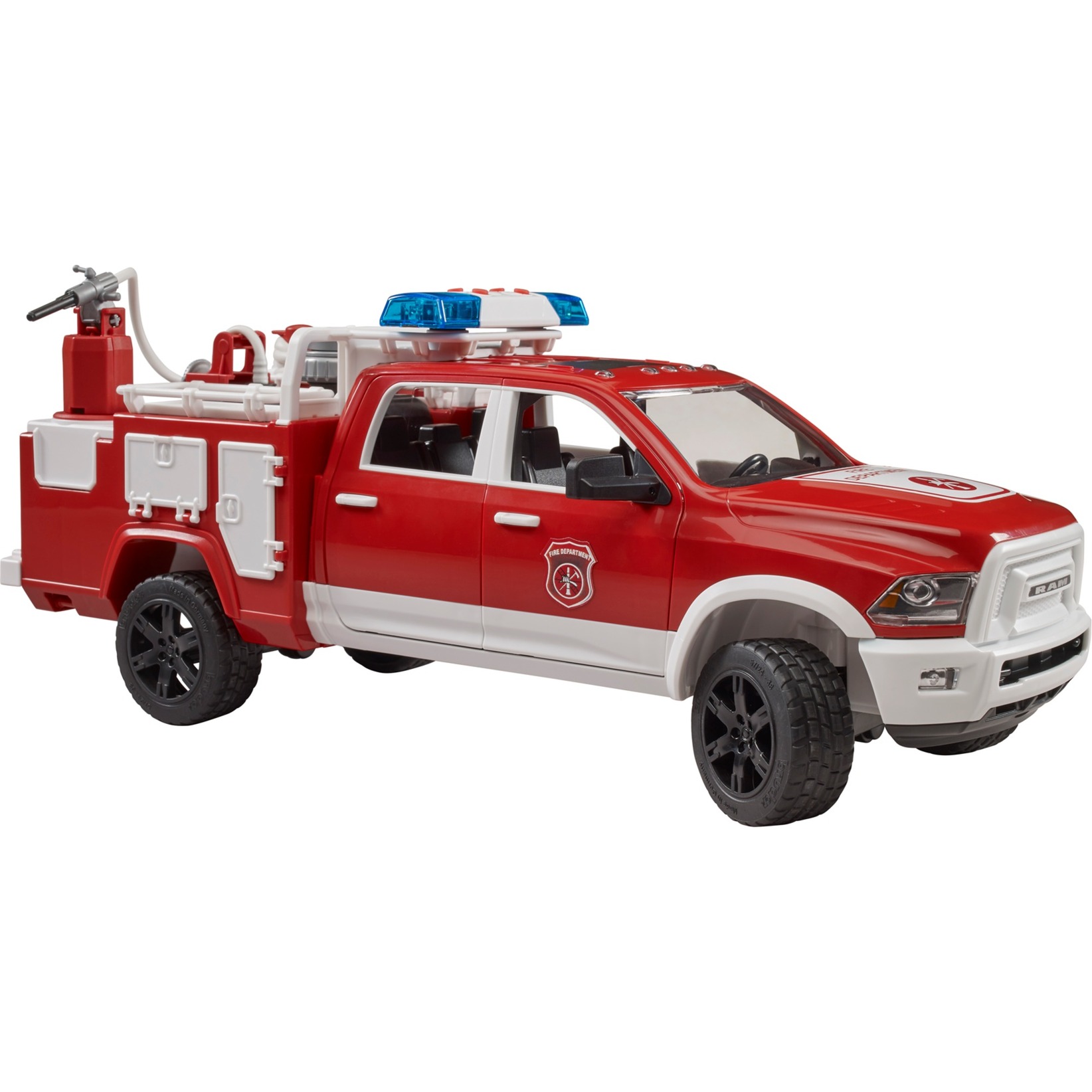 RAM 2500 Feuerwehreinsatzwagen mit Licht und Sound, Modellfahrzeug von Bruder