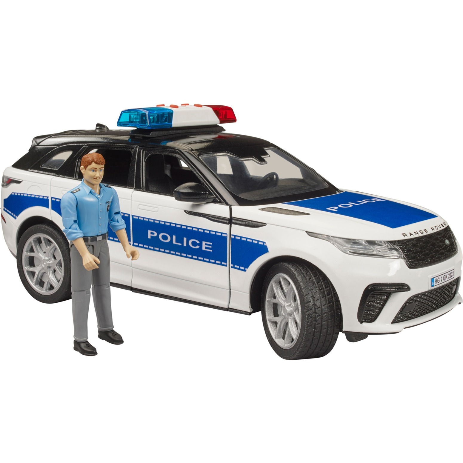 Range Rover Velar Polizeifahrzeug mit Polizist, Modellfahrzeug von Bruder