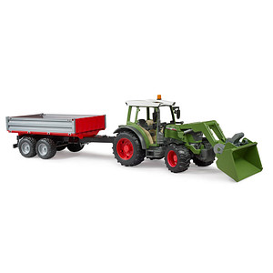 bruder Fendt Vario 211 Traktor mit Frontlader und Bordwandanhänger 02182 Spielzeugauto von Bruder