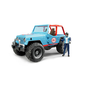 bruder Jeep Cross Country Racer blau mit Rennfahrer 2541 Spielzeugauto von Bruder