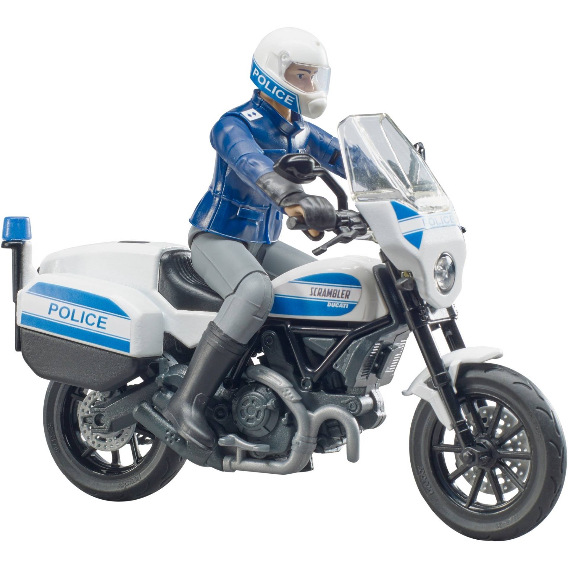 bworld Scrambler Ducati Polizeimotorrad, Modellfahrzeug von Bruder