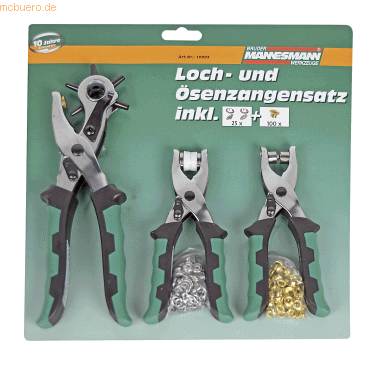 Brüder Mannesmann Loch-/Ösenzange M10993 Set Brüder Mannesmann Loch-/Ösenzange M10993 Set von Brüder Mannesmann