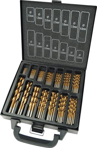 Brüder Mannesmann M54399 HSS Metall-Spiralbohrer-Set 99teilig TiN Zylinderschaft 1 Set von Brüder Mannesmann