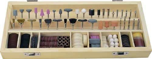 Brüder Mannesmann M92568 Fräser-Schleif-Polier-Set 200tlg. Schaft-Ø 3.2mm 1 Set von Brüder Mannesmann