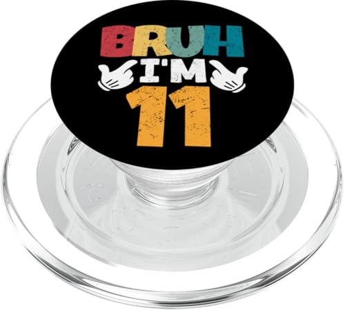 Bruh, ich bin 11 Jahre alt, Geschenke für Jungen und Mädchen, es ist mein 11. Geburtstag PopSockets PopGrip für MagSafe Bruh, ich bin 11 Jahre alt, Geschenke für Jungen und Mädchen, es ist mein 11. Geburtstag PopSockets PopGrip für MagSafe von Bruh It's My Birthday Funny Gifts Collection By Mj