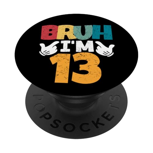 Bruh, ich bin 13 Jahre alt, Geschenke für Jungen und Mädchen, es ist mein 13. Geburtstag PopSockets Klebender PopGrip Bruh, ich bin 13 Jahre alt, Geschenke für Jungen und Mädchen, es ist mein 13. Geburtstag PopSockets Klebender PopGrip von Bruh It's My Birthday Funny Gifts Collection By Mj