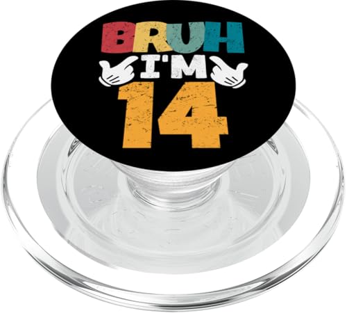 Bruh, ich bin 14 Jahre alt, Geschenke für Jungen und Mädchen, es ist mein 14. Geburtstag PopSockets PopGrip für MagSafe Bruh, ich bin 14 Jahre alt, Geschenke für Jungen und Mädchen, es ist mein 14. Geburtstag PopSockets PopGrip für MagSafe von Bruh It's My Birthday Funny Gifts Collection By Mj