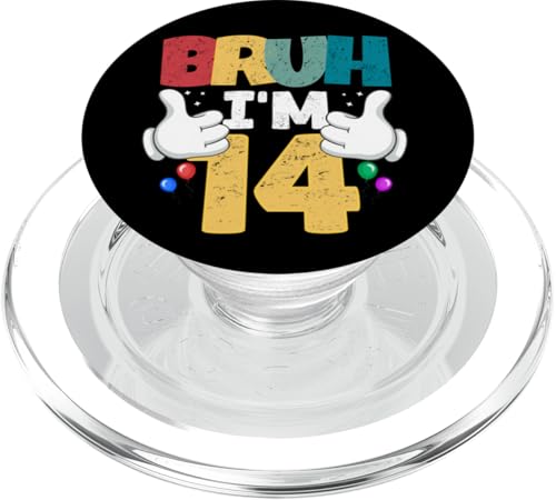 Bruh, ich bin 14 Jahre alt, Geschenke für Jungen und Mädchen, es ist mein 14. Geburtstag PopSockets PopGrip für MagSafe Bruh, ich bin 14 Jahre alt, Geschenke für Jungen und Mädchen, es ist mein 14. Geburtstag PopSockets PopGrip für MagSafe von Bruh It's My Birthday Funny Gifts Collection By Mj