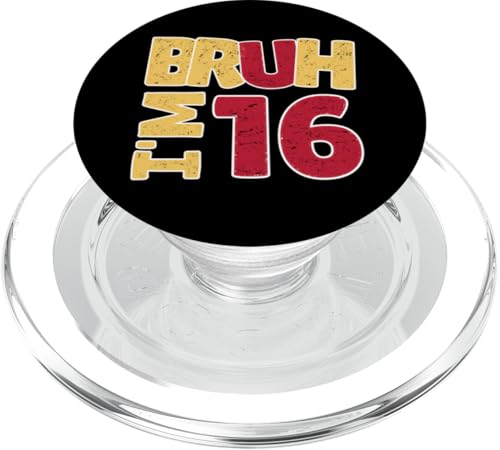 Bruh, ich bin 16 Jahre alt, Geschenke für Jungen und Mädchen, es ist mein 16. Geburtstag PopSockets PopGrip für MagSafe Bruh, ich bin 16 Jahre alt, Geschenke für Jungen und Mädchen, es ist mein 16. Geburtstag PopSockets PopGrip für MagSafe von Bruh It's My Birthday Funny Gifts Collection By Mj