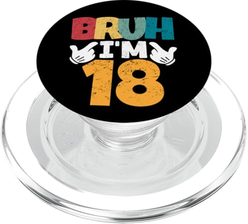 Bruh, ich bin 18 Jahre alt, Geschenke für Jungen und Mädchen, es ist mein 18. Geburtstag PopSockets PopGrip für MagSafe Bruh, ich bin 18 Jahre alt, Geschenke für Jungen und Mädchen, es ist mein 18. Geburtstag PopSockets PopGrip für MagSafe von Bruh It's My Birthday Funny Gifts Collection By Mj