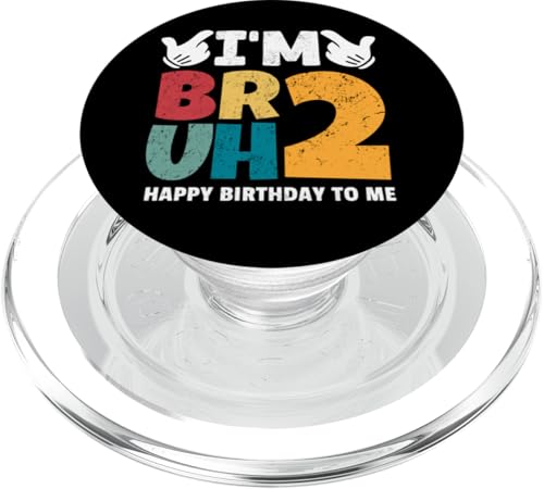 Bruh, ich bin 2 Jahre alt, Geschenke für Jungen und Mädchen, es ist mein 2. Geburtstag PopSockets PopGrip für MagSafe von Bruh It's My Birthday Funny Gifts Collection By Mj