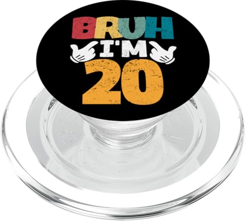 Bruh, ich bin 20 Jahre alt, Geschenke für Jungen und Mädchen, es ist mein 20. Geburtstag PopSockets PopGrip für MagSafe Bruh, ich bin 20 Jahre alt, Geschenke für Jungen und Mädchen, es ist mein 20. Geburtstag PopSockets PopGrip für MagSafe von Bruh It's My Birthday Funny Gifts Collection By Mj