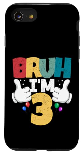 Bruh, ich bin 3 Jahre alt, Geschenke für Jungen und Mädchen, es ist mein 3. Geburtstag Hülle für iPhone SE (2020) / 7 / 8 von Bruh It's My Birthday Funny Gifts Collection By Mj