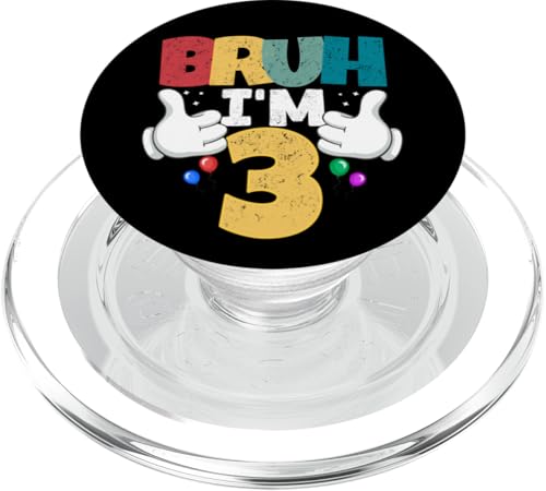 Bruh, ich bin 3 Jahre alt, Geschenke für Jungen und Mädchen, es ist mein 3. Geburtstag PopSockets PopGrip für MagSafe Bruh, ich bin 3 Jahre alt, Geschenke für Jungen und Mädchen, es ist mein 3. Geburtstag PopSockets PopGrip für MagSafe von Bruh It's My Birthday Funny Gifts Collection By Mj