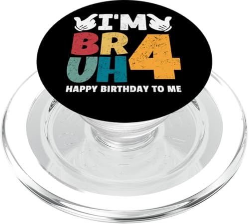 Bruh, ich bin 4 Jahre alt, Geschenke für Jungen und Mädchen, es ist mein 4. Geburtstag PopSockets PopGrip für MagSafe Bruh, ich bin 4 Jahre alt, Geschenke für Jungen und Mädchen, es ist mein 4. Geburtstag PopSockets PopGrip für MagSafe von Bruh It's My Birthday Funny Gifts Collection By Mj