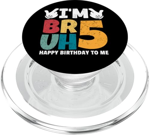 Bruh, ich bin 5 Jahre alt, Geschenke für Jungen und Mädchen, es ist mein 5. Geburtstag PopSockets PopGrip für MagSafe Bruh, ich bin 5 Jahre alt, Geschenke für Jungen und Mädchen, es ist mein 5. Geburtstag PopSockets PopGrip für MagSafe von Bruh It's My Birthday Funny Gifts Collection By Mj