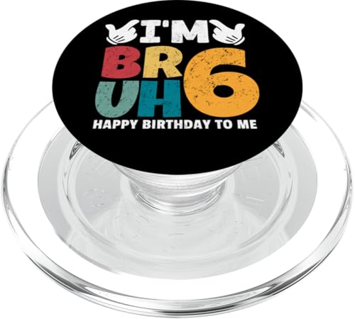 Bruh, ich bin 6 Jahre alt, Geschenke für Jungen und Mädchen, es ist mein 6. Geburtstag PopSockets PopGrip für MagSafe Bruh, ich bin 6 Jahre alt, Geschenke für Jungen und Mädchen, es ist mein 6. Geburtstag PopSockets PopGrip für MagSafe von Bruh It's My Birthday Funny Gifts Collection By Mj