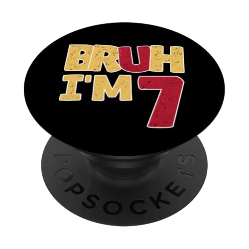Bruh, ich bin 7 Jahre alt, Geschenke für Jungen und Mädchen, es ist mein 7. Geburtstag PopSockets Klebender PopGrip Bruh, ich bin 7 Jahre alt, Geschenke für Jungen und Mädchen, es ist mein 7. Geburtstag PopSockets Klebender PopGrip von Bruh It's My Birthday Funny Gifts Collection By Mj