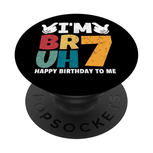 Bruh, ich bin 7 Jahre alt, Geschenke für Jungen und Mädchen, es ist mein 7. Geburtstag PopSockets Klebender PopGrip Bruh, ich bin 7 Jahre alt, Geschenke für Jungen und Mädchen, es ist mein 7. Geburtstag PopSockets Klebender PopGrip von Bruh It's My Birthday Funny Gifts Collection By Mj