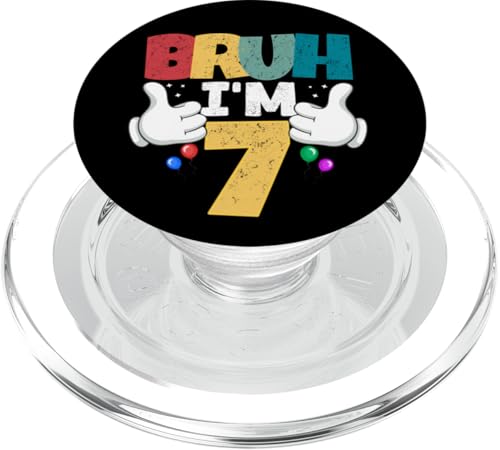 Bruh, ich bin 7 Jahre alt, Geschenke für Jungen und Mädchen, es ist mein 7. Geburtstag PopSockets PopGrip für MagSafe Bruh, ich bin 7 Jahre alt, Geschenke für Jungen und Mädchen, es ist mein 7. Geburtstag PopSockets PopGrip für MagSafe von Bruh It's My Birthday Funny Gifts Collection By Mj