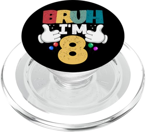Bruh, ich bin 8 Jahre alt, Geschenke für Jungen und Mädchen, es ist mein 8. Geburtstag PopSockets PopGrip für MagSafe Bruh, ich bin 8 Jahre alt, Geschenke für Jungen und Mädchen, es ist mein 8. Geburtstag PopSockets PopGrip für MagSafe von Bruh It's My Birthday Funny Gifts Collection By Mj