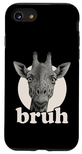 Lustige Giraffe Bruh Humor Meme Zoo Day Jungen Mädchen Hülle für iPhone SE (2020) / 7 / 8 von BruhAxis1