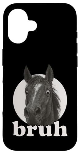 Lustiges Pferd Bruh Humor Meme Zoo Day Jungen Mädchen Hülle für iPhone 16 von BruhAxis1