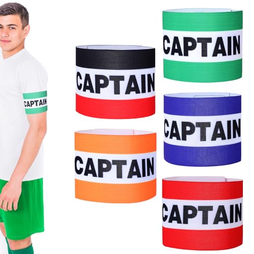Kapitänsarmbänder, verstellbar, für Fußball, Basketball, Volleyball, Wettbewerb, 5 Stück Kapitänsarmbänder, verstellbar, für Fußball, Basketball, Volleyball, Wettbewerb, 5 Stück von Bruislard