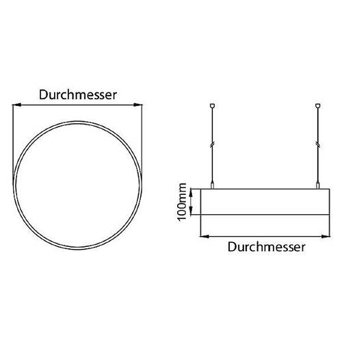 Brumberg 13605183 13605183 LED-Pendelleuchte LED 25W Schwarz von Brumberg