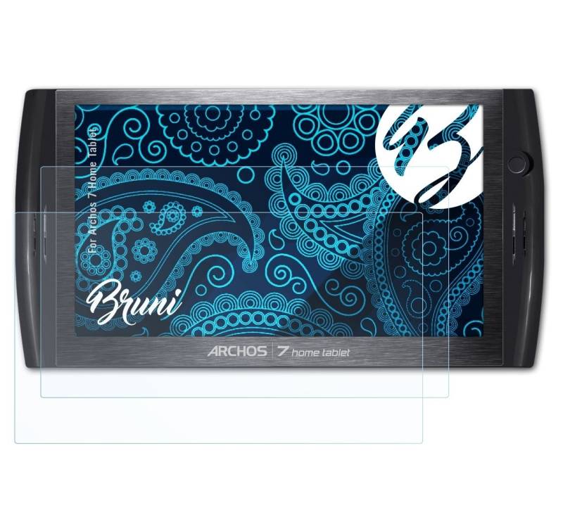 Bruni Schutzfolie Glasklare Displayschutzfolie für 7 Home Tablet, (2 Folien), praktisch unsichtbar von Bruni