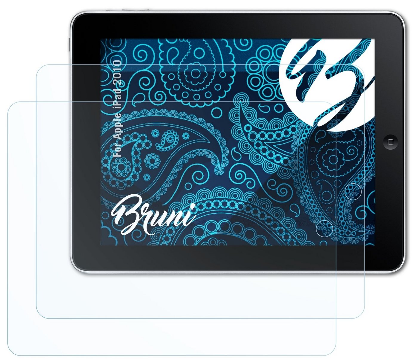 Bruni Schutzfolie Glasklare Displayschutzfolie für Apple iPad 2010, (2 Folien), praktisch unsichtbar von Bruni