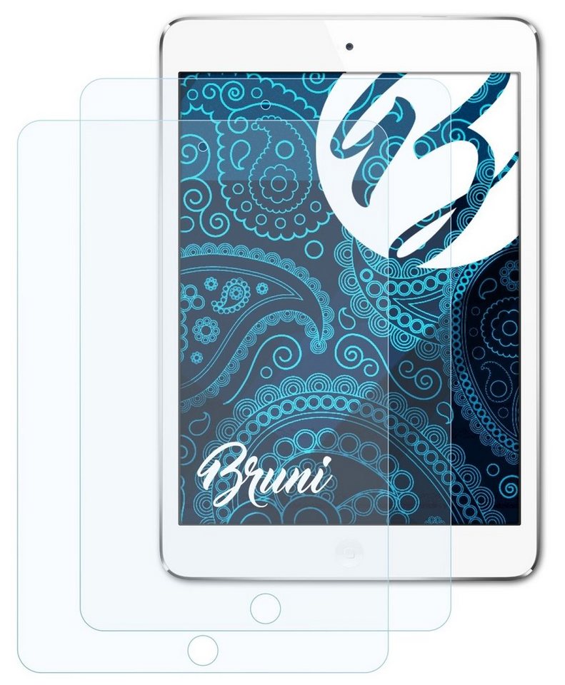 Bruni Schutzfolie Glasklare Displayschutzfolie für Apple iPad Mini 2, (2 Folien), praktisch unsichtbar von Bruni