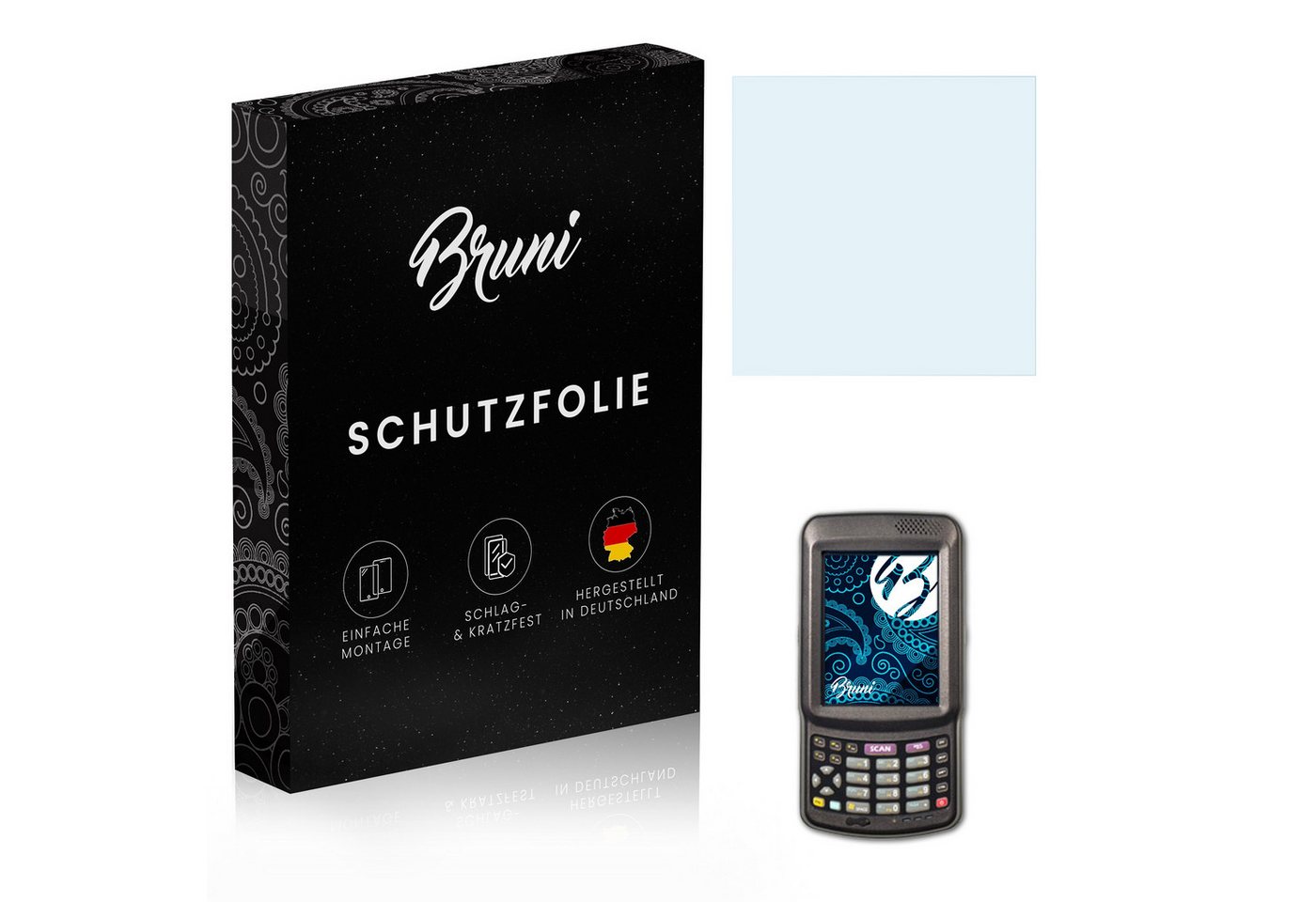 Bruni Schutzfolie Glasklare Displayschutzfolie für Argox PA-100, (2 Folien), praktisch unsichtbar von Bruni