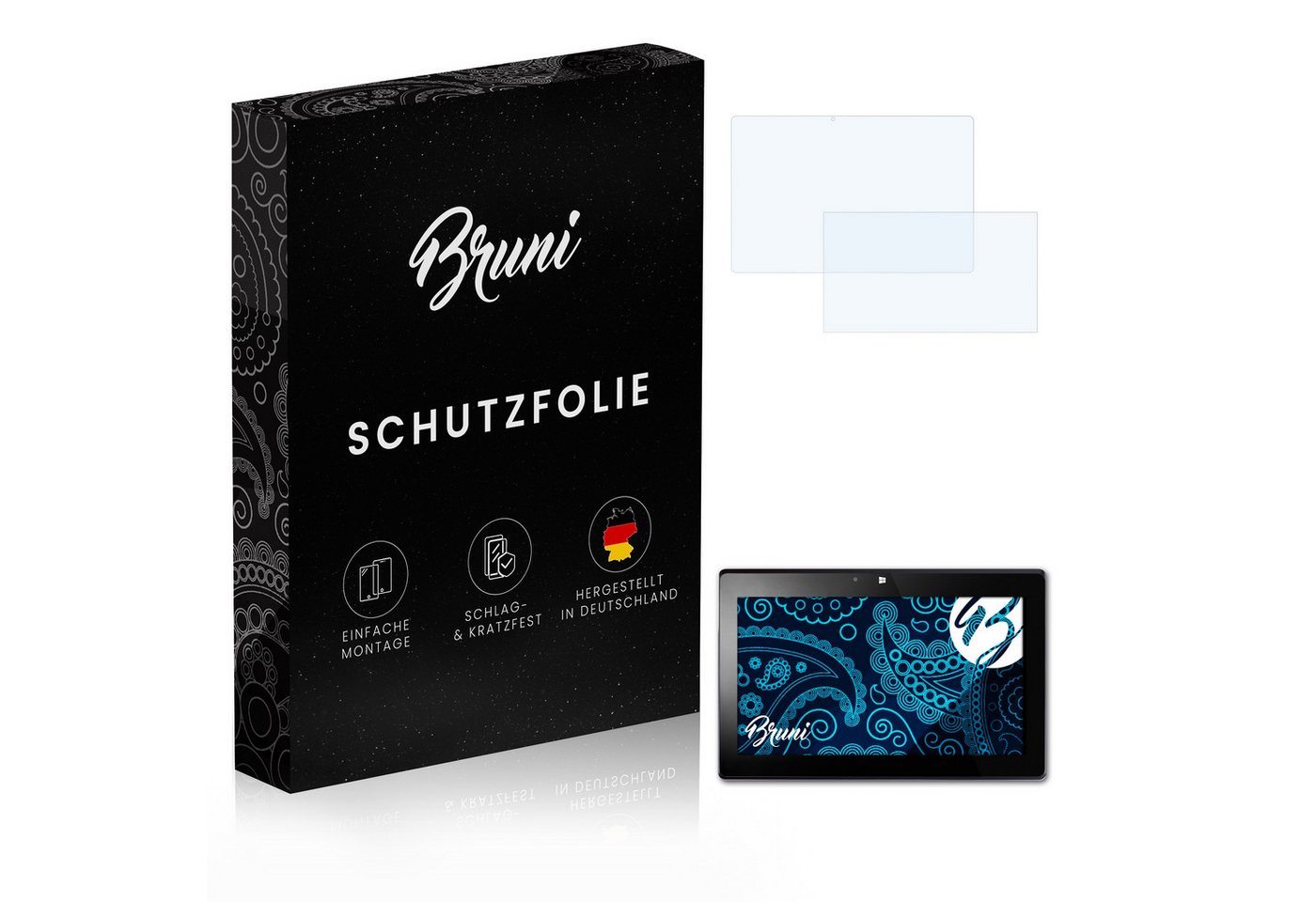 Bruni Schutzfolie Glasklare Displayschutzfolie für Asus TAICHI 31, (2er Set), praktisch unsichtbar von Bruni