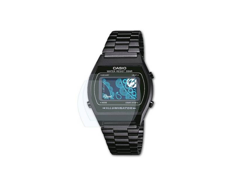 Bruni Schutzfolie Glasklare Displayschutzfolie für Casio B640WB-1AEF, (2 Folien), praktisch unsichtbar von Bruni