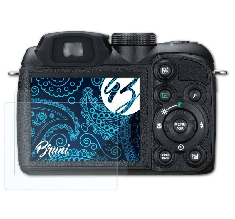 Bruni Schutzfolie Glasklare Displayschutzfolie für FinePix S1000FD, (2 Folien), praktisch unsichtbar von Bruni