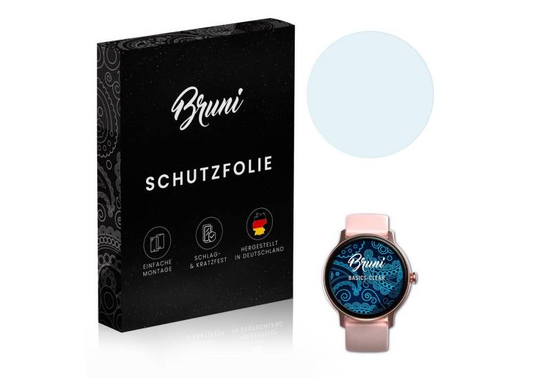 Bruni Schutzfolie Glasklare Displayschutzfolie für Fit Watch 4910, (2 Folien), praktisch unsichtbar von Bruni