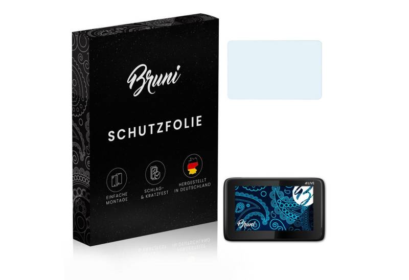 Bruni Schutzfolie Glasklare Displayschutzfolie für GO 1000 Live, (2 Folien), praktisch unsichtbar von Bruni